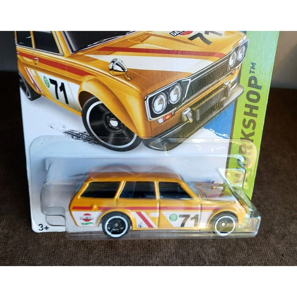 2015 Hot Wheels '71 DATSUN BLUEBIRD 510 WAGON 202 Pearl Yellow HW WORKSHOP OH5SP